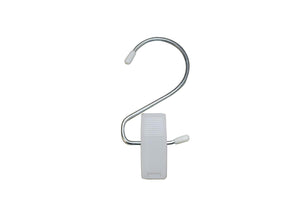 NAHANCO 610W Hang-Alls Jaws Plastic Clip with Metal Hook, 4-1/2", White (Pack of 100)
