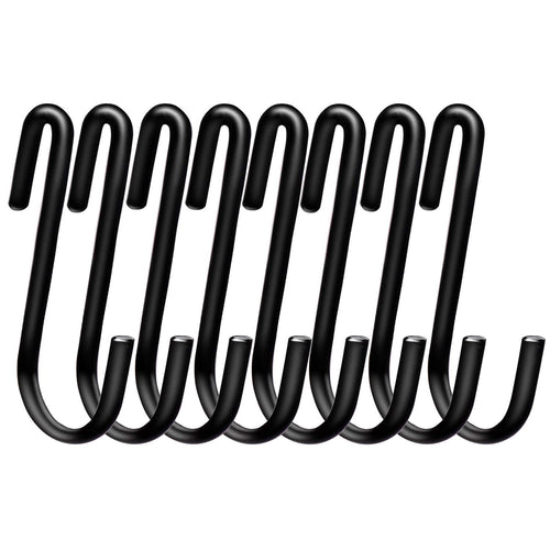30 Pack Esfun Heavy Duty S Hooks Black S Shaped Hooks Hanging Hangers Pan Pot Holder Rack Hooks for Kitchenware Spoons Pans Pots Utensils Clothes Bags Towels Plants 