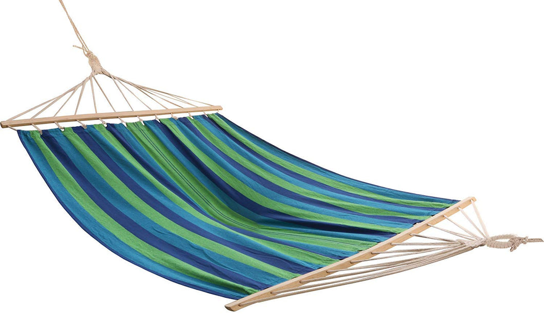 Utopia Home Ultra Comfortable Canvas Hammock with Wooden Spreader Bars - Pair of Tree Straps, Metal Rings, and Metal S Hooks - Lightweight and Easy to Assemble