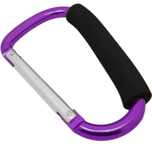 QY Purple Color 6.25 Inches Outsize D Shape Biner Carry Handle Hook Clip Snap Hook
