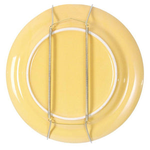 Plate Hanger with Tip Protectors for the Wall Display, 8'' to 14'' Invisible Spring Wire Expandable Dish Holders Display Metal Hanger Hook for 7.8" to 16.5" Decorative Tray (14'-Pack of 10)