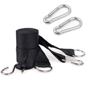 Out Topper Hammock Tree Straps with 2 Heavy-Duty S Hooks,Carabiners,O-Rings,Won't Stretch Like Nylon,2Pieces