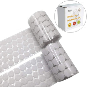 1000 Pieces Adhesive (500 Pair Sets) 0.39in Diameter Sticky Back Coins Hook & Loop Self Adhesive Dots Tapes Magic Sticky Dots