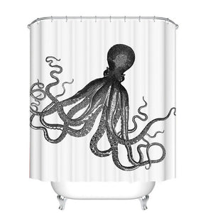 Fangkun Custom Octopus Steampunk Ocean Curtains Shower Curtain - Polyester Bath Curtains Decor Sets - 12pcs Shower Hooks are Included (72 x 72 inches, YL009#)