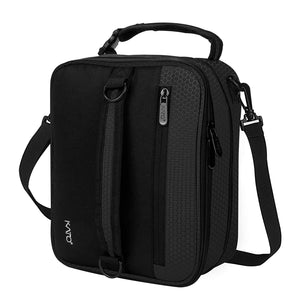 Expandable Insulated Lunch Bag, Leakproof Flat Lunch Cooler Tote with Shoulder Strap for Men and Women, Suitable for Work & Office by Tirrinia, Black