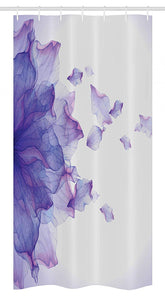 Ambesonne Flower Stall Shower Curtain, Abstract Themed Modern Futuristic Image with Water Like Colored Artwork Print, Fabric Bathroom Decor Set with Hooks, 36" X 72", Lilac and Pink