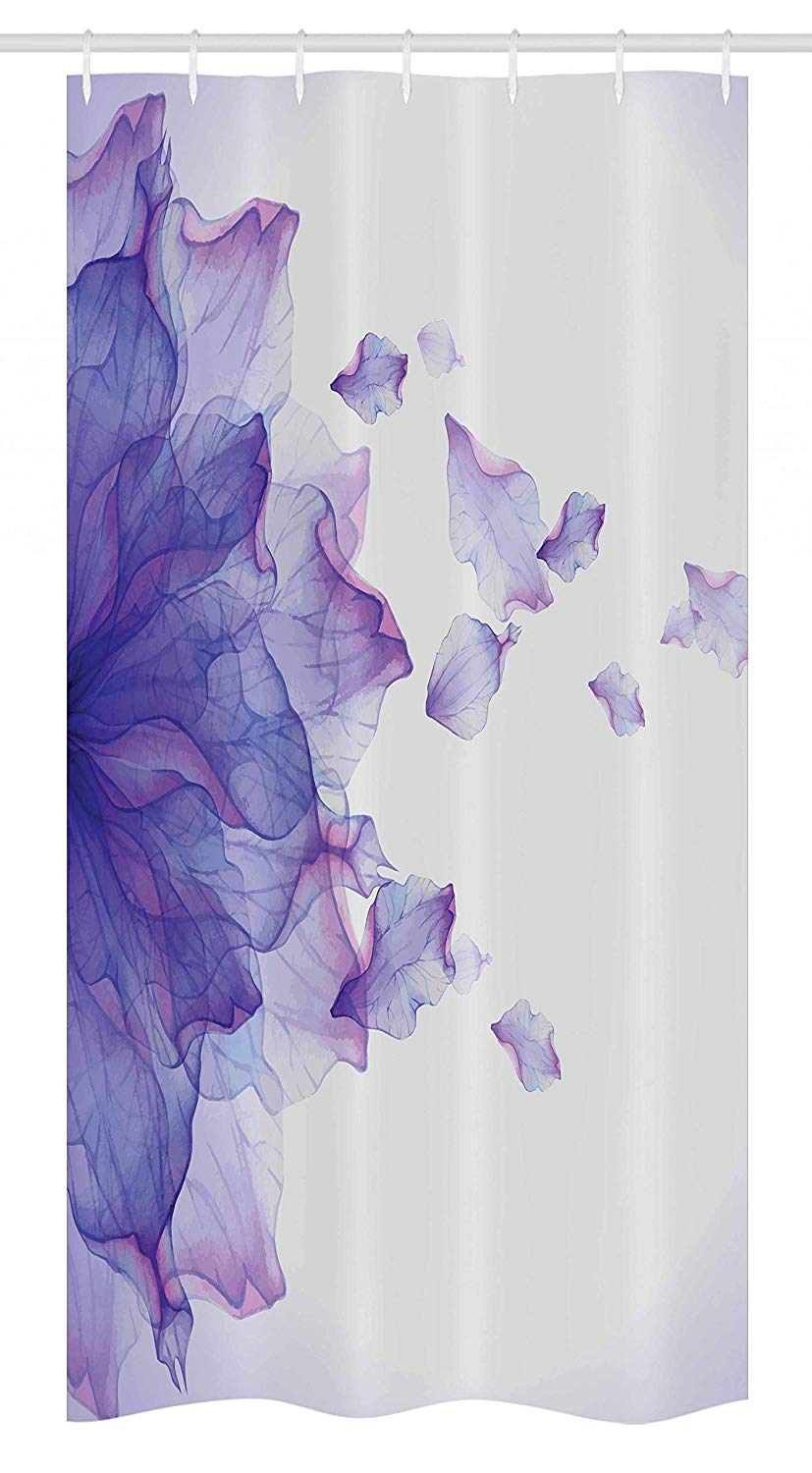 Ambesonne Flower Stall Shower Curtain, Abstract Themed Modern Futuristic Image with Water Like Colored Artwork Print, Fabric Bathroom Decor Set with Hooks, 36