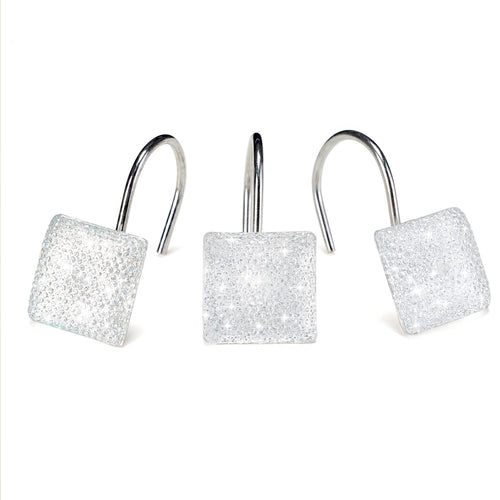 AGPtek 12 PCS Fashion Decorative Home Sequins Diamond Shower Curtain Hooks for Living Room Bedroom Bathroom Interior decoration, Soldering Iron