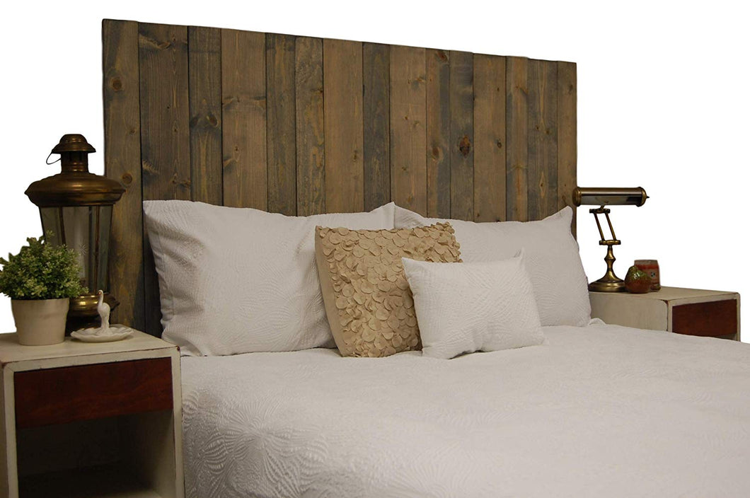 Classic Gray Headboard California King Size Stain, Hanger Style, Handcrafted. Mounts on Wall. Easy Installation