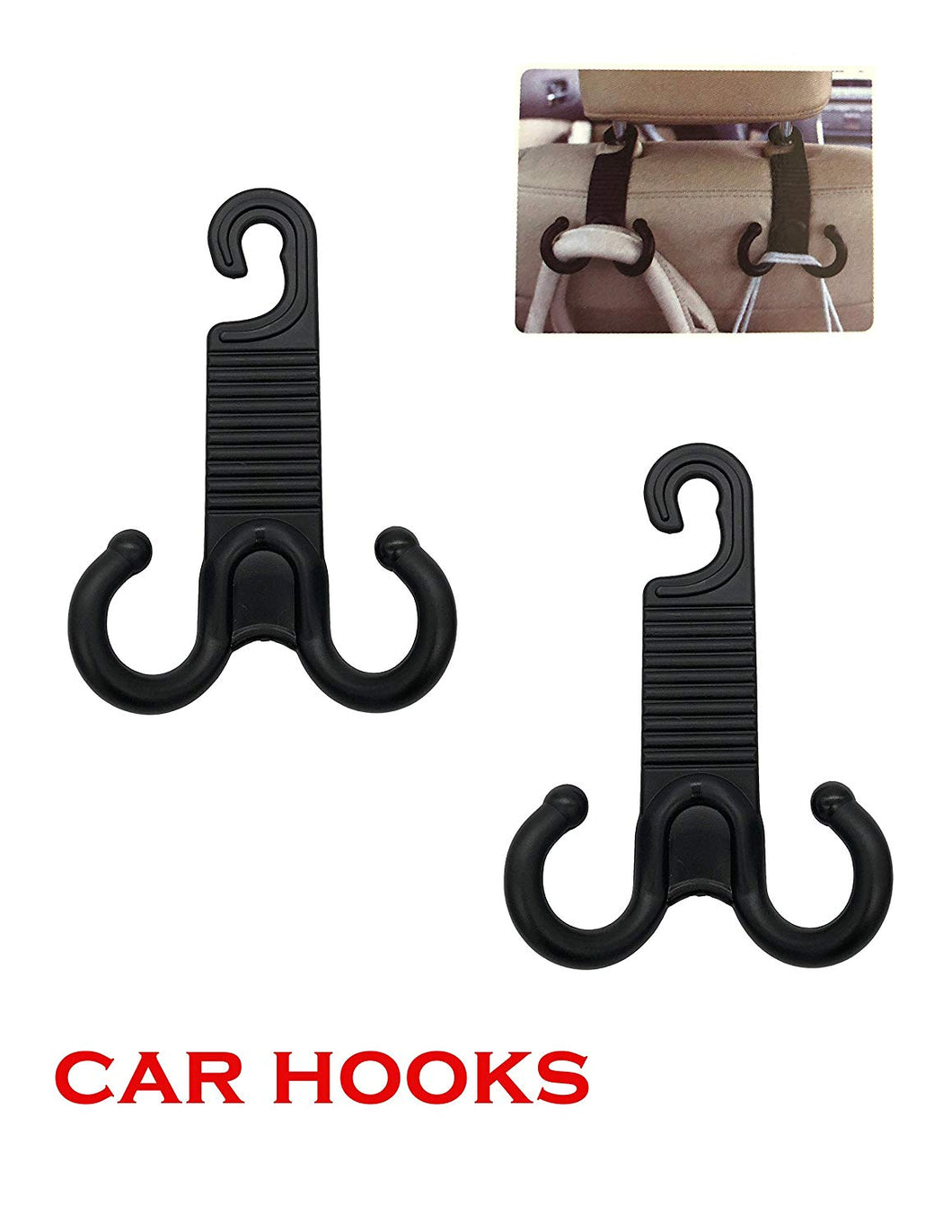 2 Pack Car Back Seat Headrest Hanger Holder Hooks for Purse Grocery Bag Cloth Coat - Heavy Duty Purse Hooks - Practical Car Accessories for Women（Bearing：11LB）