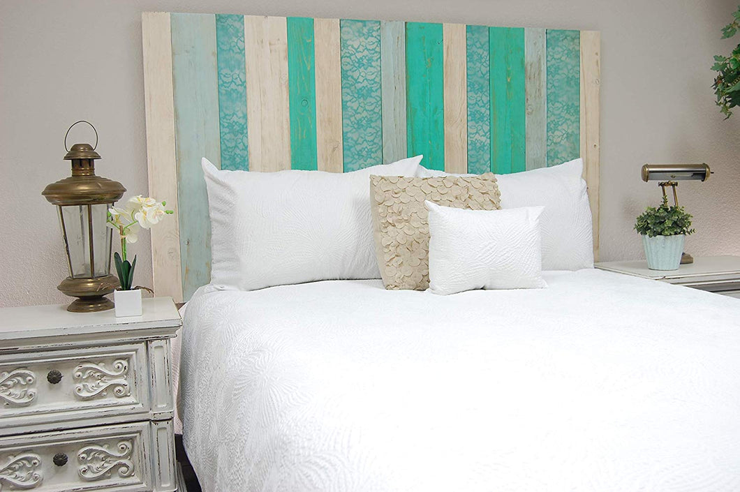 Serenity Mix Headboard Full Size, Hanger Style, Handcrafted. Mounts on Wall. Easy Installation