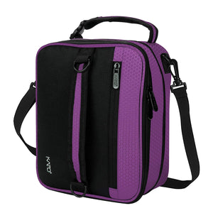Expandable Insulated Lunch Bag, Leakproof Flat Lunch Cooler Tote with Shoulder Strap for Men and Women, Suitable for Work & Office by Tirrinia, Purple