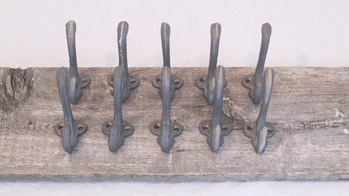 10 Cast Iron Acorn Hooks 3 1/4