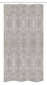 Ambesonne Grey Stall Shower Curtain, Victorian Lace Flowers and Leaves Retro Background Old Fashioned Graphic Print, Fabric Bathroom Decor Set with Hooks, 36 W x 72 L Inches, Warm Taupe Beige