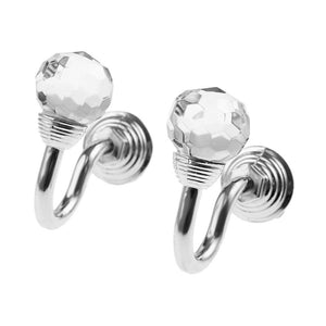 A Pair Crystal And Chrome Tie Back Curtain Hooks Ideal For Designer Fabric Curtains Accessories Kemon Shower Curtain Hooks