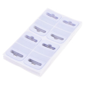 200 Pieces 1 3/4" x 1 1/2" Clear Slot Hole Adhensive Custom Hang Tabs Tags Hook For Store Retail Display