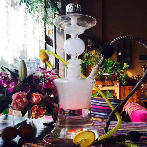 53cm height Gass hookah shisha with LED light hose hookah head complete set smoking accessories chicha narguile glass bongs