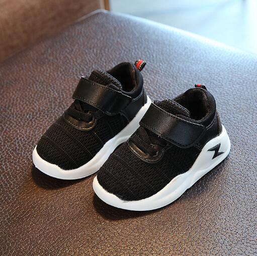 2018 High quality fashion Spring/Autumn sneakers kids Hook&Loop breathable mesh baby girls boys shoes rubber cute children shoes