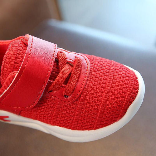 2018 High quality fashion Spring/Autumn sneakers kids Hook&Loop breathable mesh baby girls boys shoes rubber cute children shoes