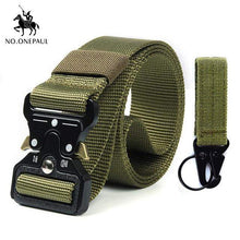 belt Military high quality Nylon men's training belt metal multifunctional buckle outdoor sports hook new