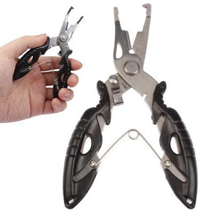 Multifunctional Stainless Steel Jaw Fishing Pliers Scissors Hook Removal Tool Line Cutter Fishing Tackle, Random Color Delivery