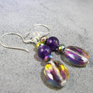Sale Jewellery at code "sale40" at checkout Semi-precious and Crystal drop earrings, handcrafted jewellery