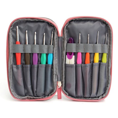 45 Pcs Crochet Needle Hooks Set Organiser Case Accessories Tapestry Craft Knitting Kit Craft Tools