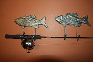 Large Cast Iron Fish Wall Hook, Nautical Fish Decor, Bronze-look fish wall mounted coat hook, Fishing Decor, Free Shipping, N-66