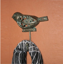 DIY Hall Tree Bird Wall Hooks Cast Iron 5 inch Songbirds Wild Birds Hooks, Bronze-look, Volume Priced, H-78