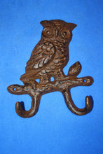 Owl Collector Gift Cast Iron Wall Hooks, 7 3/8 inch Entryway Mudroom Coat Hat Hooks ~ Volume Priced H-56