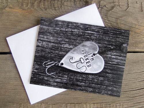 ADD ON to Purchase Christmas Card Fishing Card Fishing Greeting Cards I'm Hooked Wedding Invitations Fish Theme Thinking of You Anniversary