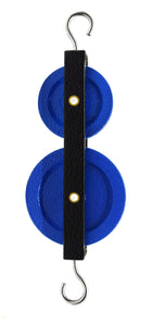 Double Long Pulley, 2" Diameter / 1.5" Diameter - Mounted in a Heavy Duty Metal Frame - Eisco Labs