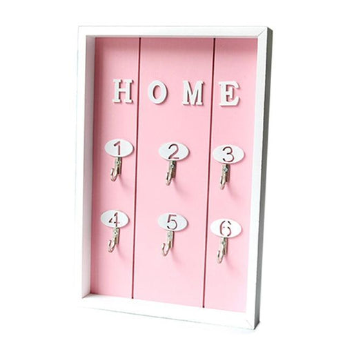 1 Pc Wall Mounted Key Holder Wooden Hanger with 6 Hook Wall Decorative Holder keys holders wall minimalist walls hooks