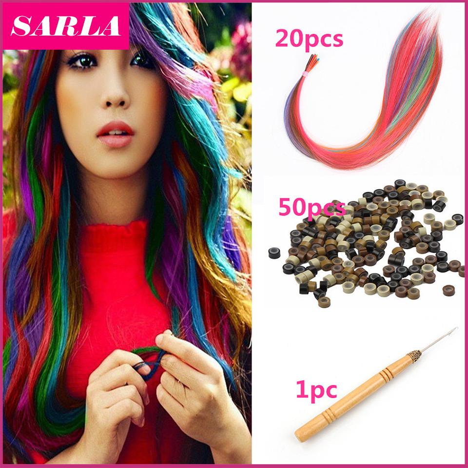 20pcs/lot I Tip Hair Extensions With Beads Hook Grizzly Ring Synthetic Solid Loop Natural Top Hair Extension Hairpiece
