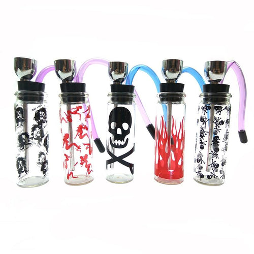 1 Pcs Fashion glass Hookah Pipes Smoking Pipe Water tobacco pipe Shisha Pipe Popular Pattern Style Narguile