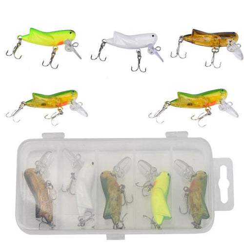 5pc road sub-bait bionic cricket series hooks insectCrank Bait Hooks Fish Tackle Segment Swimbait Crankbait Hard Bait Pesca