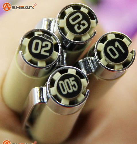 4pcs / Lot Know High Quality Brush Micron Fine Line Drawing Pen Sketch Pens Hook Line Pen Painting Pen