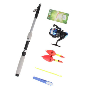 1.8M Outdoor Fishing Rods Set Complete Starter Junior Beginner Fishing Rod Reel Kit Floats Hooks Wire Cutter Fish Tackle Set HOT